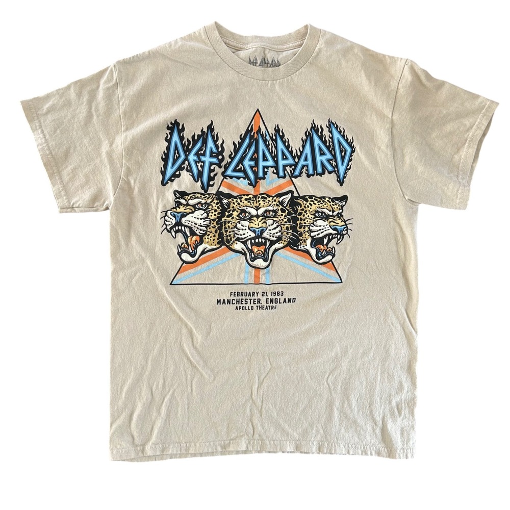 Def Leppard Short Sleeve Band‎ Tee Shirt Size Medium